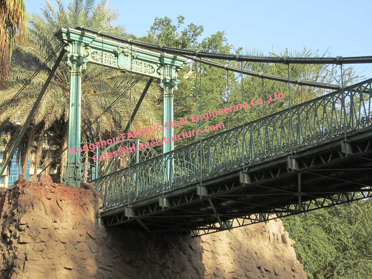 КИТАЙ Высокорослый стальной модульный висячий мост веревочки пересекая Ривер Валлей временный или постоянный поставщик